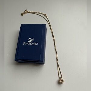 Swarovski Gold Crystal Pendant Necklace